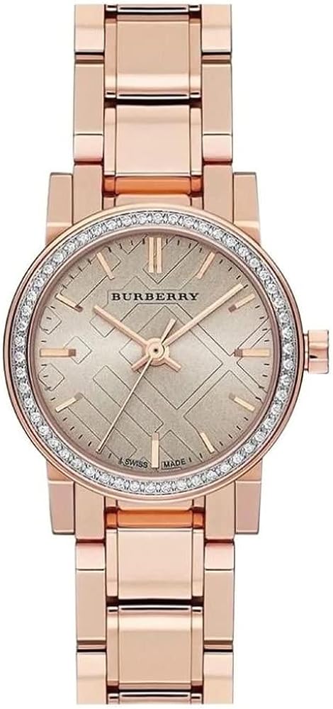 BURBERRY BU9225 Rose Dial Diamond-set Bezel Rose Gold-tone Ladies Watch