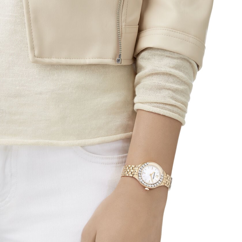 Swarovski Lovely Crystals Mini Ladies Watch – Rose Gold & White | Swiss-Made Luxury Timepiece
