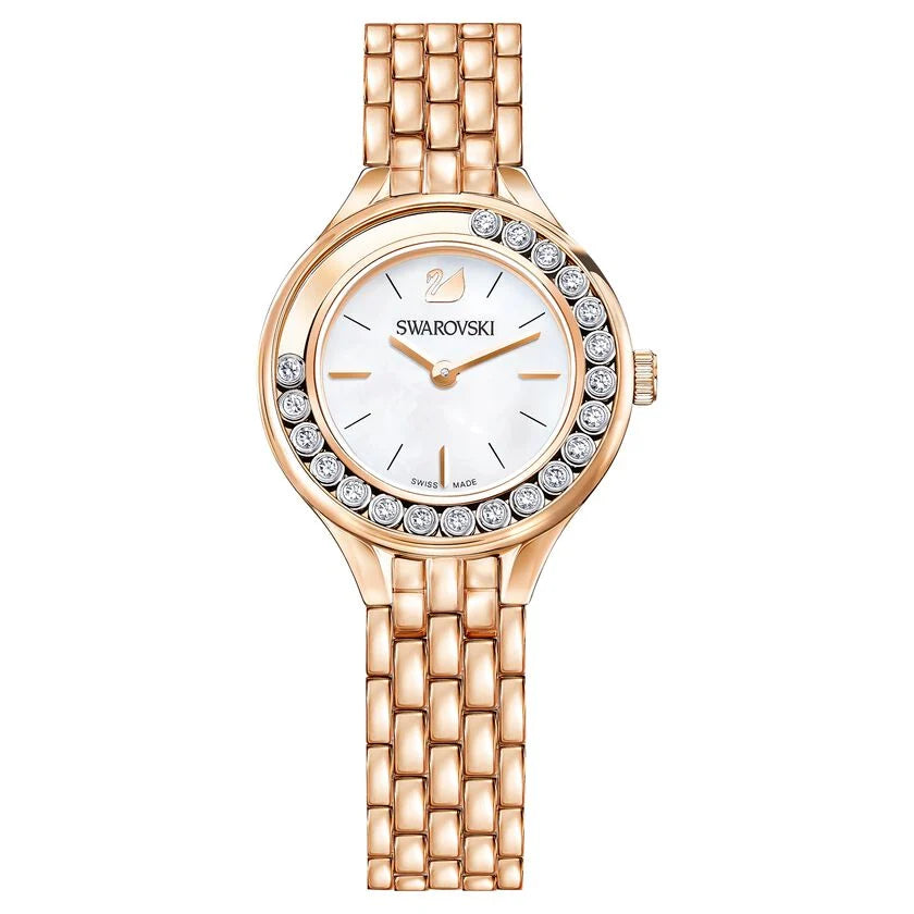 Swarovski Lovely Crystals Mini Ladies Watch – Rose Gold & White | Swiss-Made Luxury Timepiece