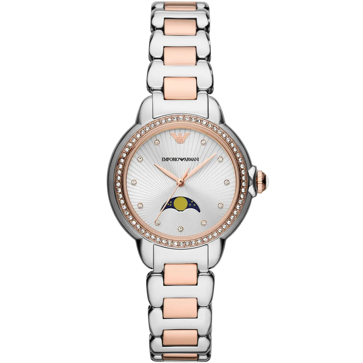 Emporio Armani AR11567 Mia Silver Rose Gold 32mm Womens Watch