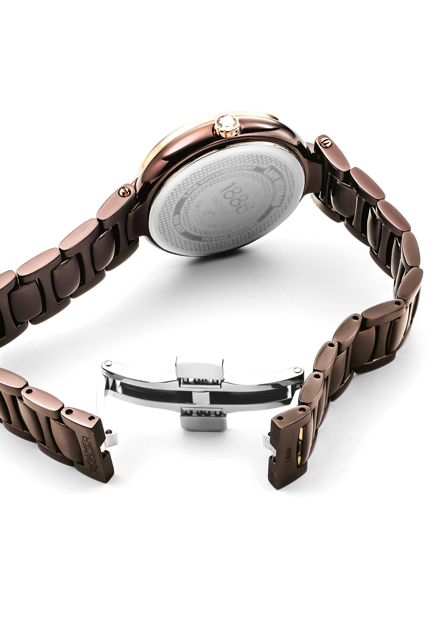 Roamer Lady Mermaid II Ladies 36mm Battery Watch – Brown MOP Dial, Stainless Steel Case & Bracelet, Swiss Quartz Movement, 50m Water Resistance