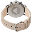 Emporio Armani AR11107 Aviator Beige Dial Beige Leather 43mm Mens Watch