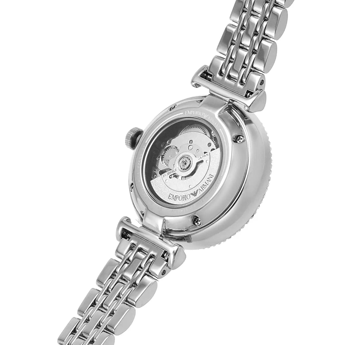 Emporio Armani White Dial Stainless Steel 34mm Womens Watch