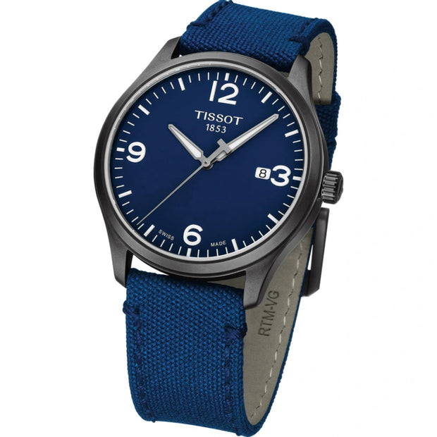 Tissot Gent XL Quartz Blue Dial Blue Fabric Men's Watch T116.410.37.047.00
