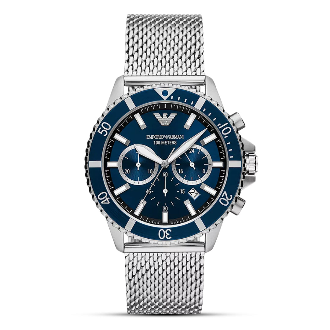 Emporio Armani AR11587 World Explorer Dark Blue 43 mm Mens Watch