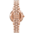 Emporio Armani Silver Dial Rose Gold Stainless Steel 34mm Womens Watch