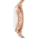 Emporio Armani Silver Dial Rose Gold Stainless Steel 34mm Womens Watch
