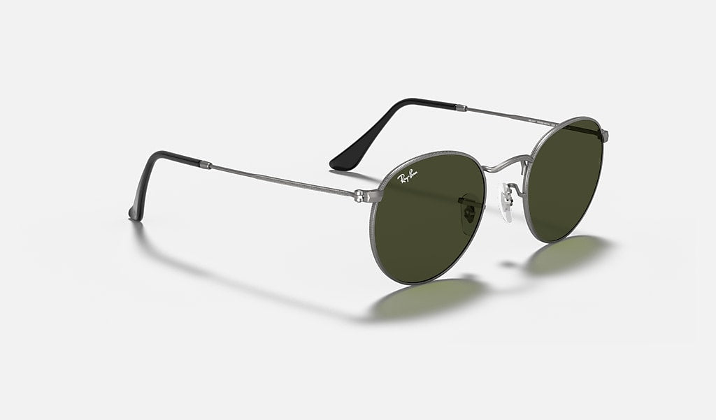 Ray Ban Round Mette Gunmetal Frames & Green Lenses Unisex Sunglasses RB3447 029 50/21 145