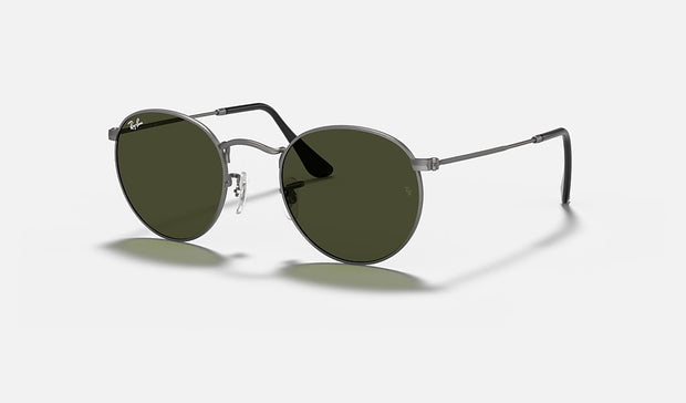 Ray Ban Round Mette Gunmetal Frames & Green Lenses Unisex Sunglasses RB3447 029 50/21 145