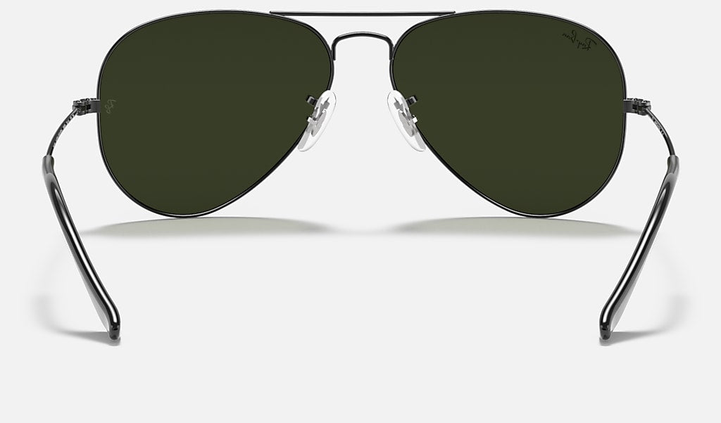 Ray-Ban Aviator Classic Green Lenses & Polished Gunmetal Frames G-15 Unisex Sunglasses RB3025 W0879 58-14