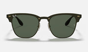 Ray-Ban Blaze Clubmaster Polished Gold Frame & Green Lenses Unisex Sunglasses RB3576N 043/71 0-147