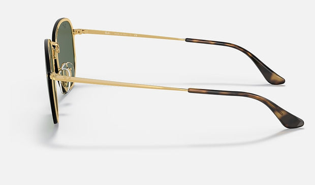 Ray-Ban Blaze Hexagonal Polished Gold Frames Dark Green Lenses Unisex Sunglasses RB3579N 001/71 58-15