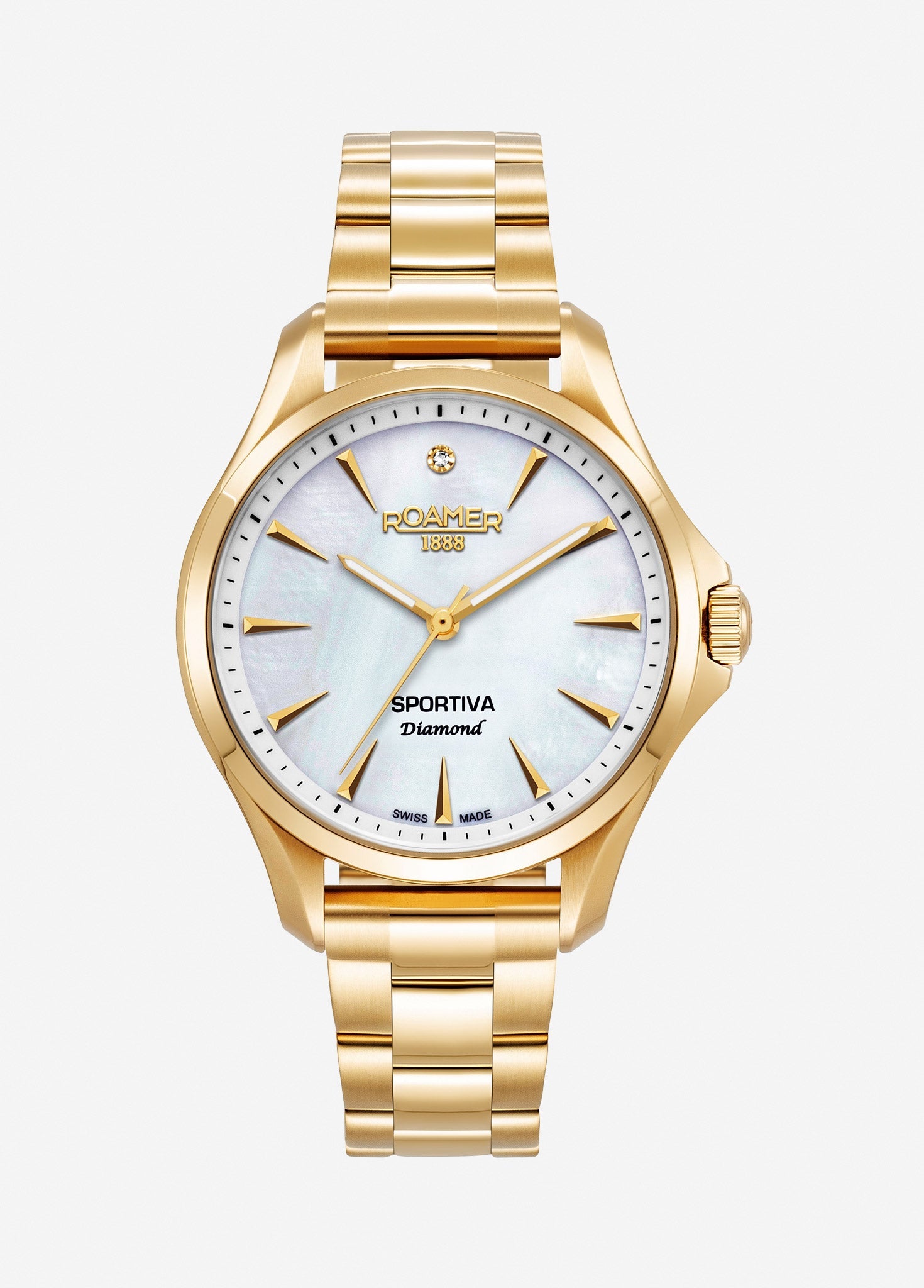 Roamer Sportiva Diamond – 36mm Gold Ladies Watch