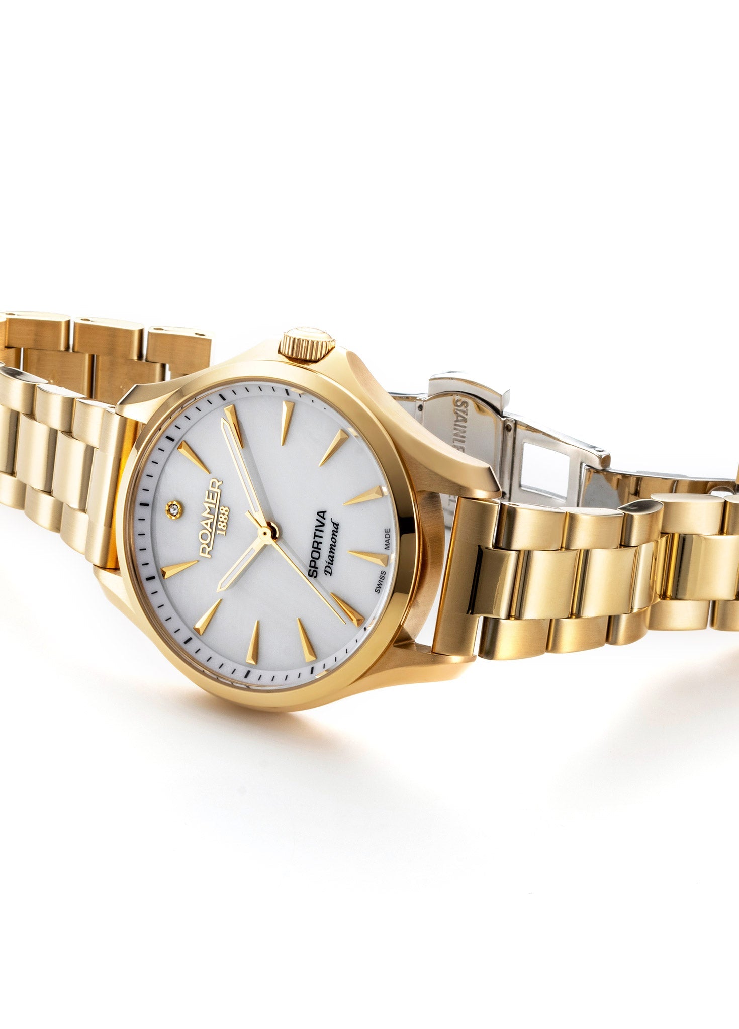 Roamer Sportiva Diamond – 36mm Gold Ladies Watch