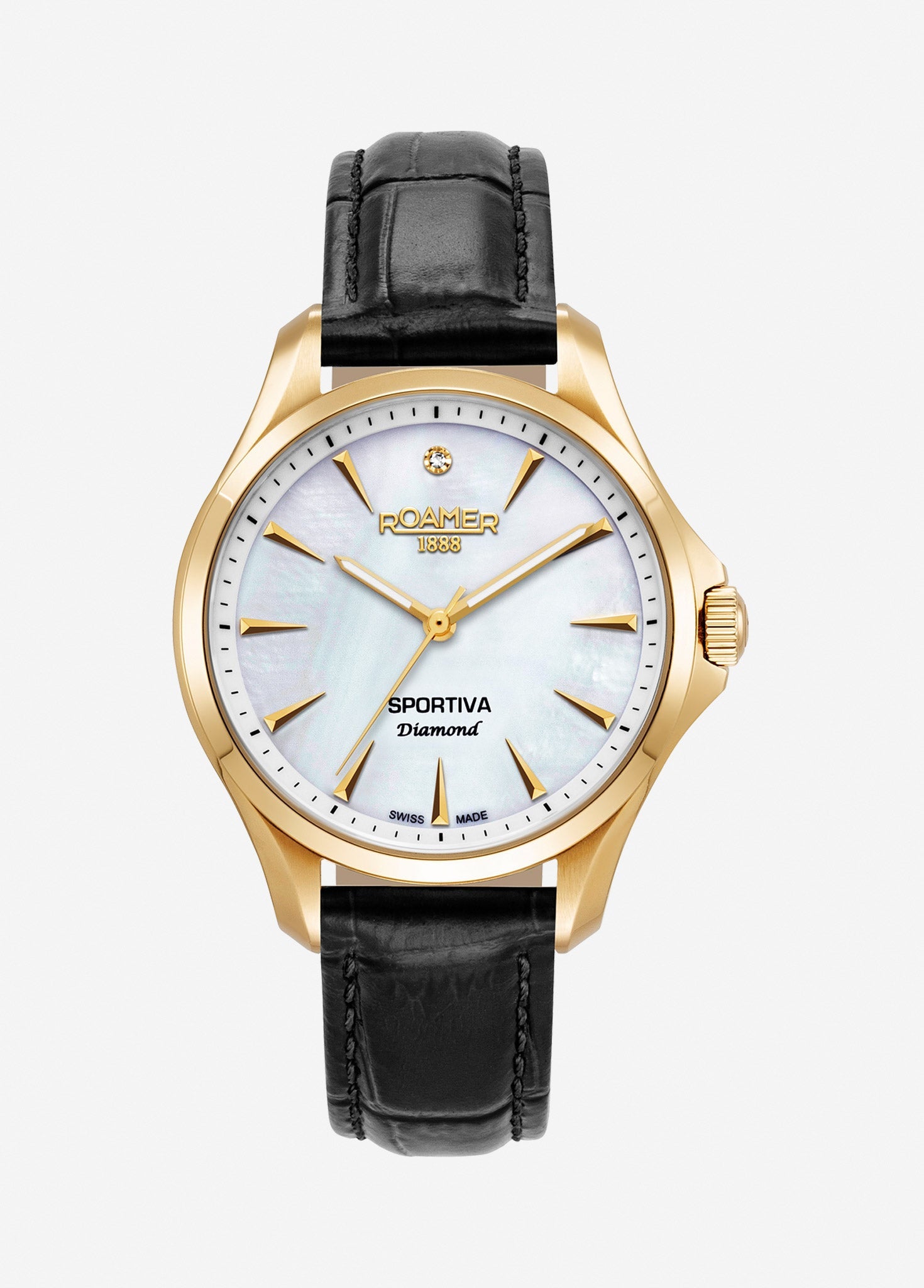 Roamer Sportiva Diamond – 36mm Gold Ladies Watch