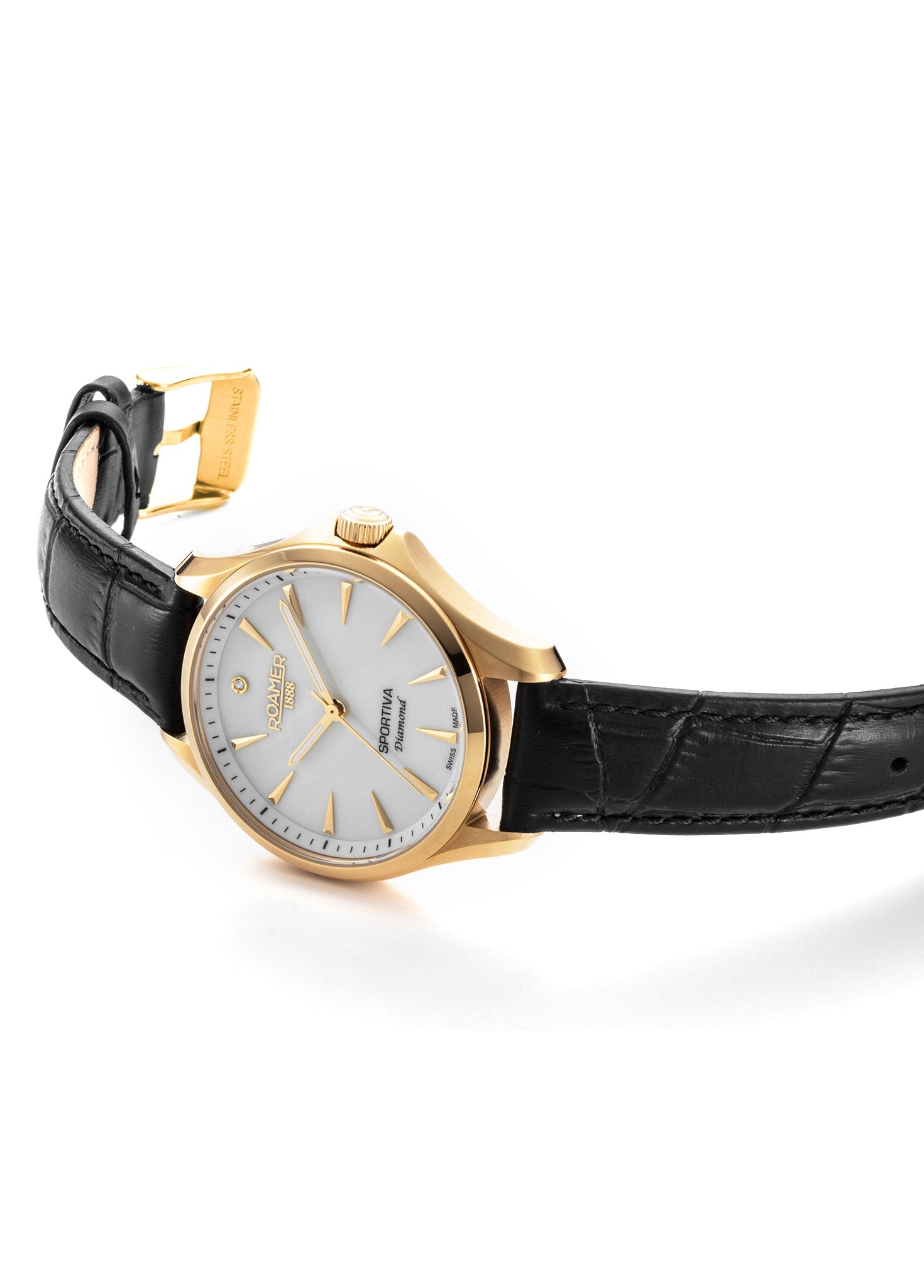 Roamer Sportiva Diamond – 36mm Gold Ladies Watch