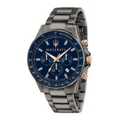 Maserati Men's Sfida Chronograph Blue Dial Gunmetal Stainless Steel Watch R8873640001
