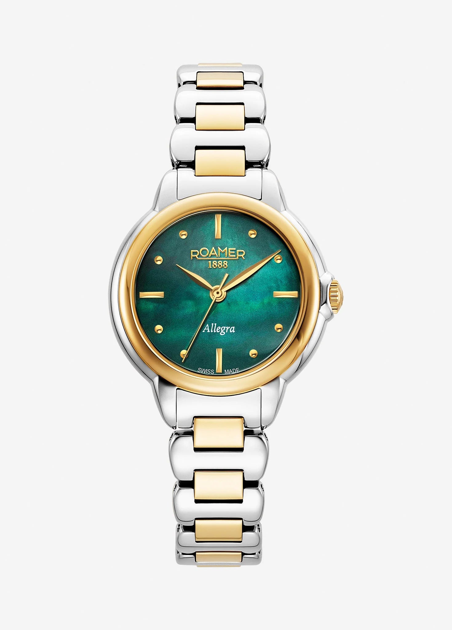 Roamer Allegra – Green MOP Dial Women's Two-Tone Watch