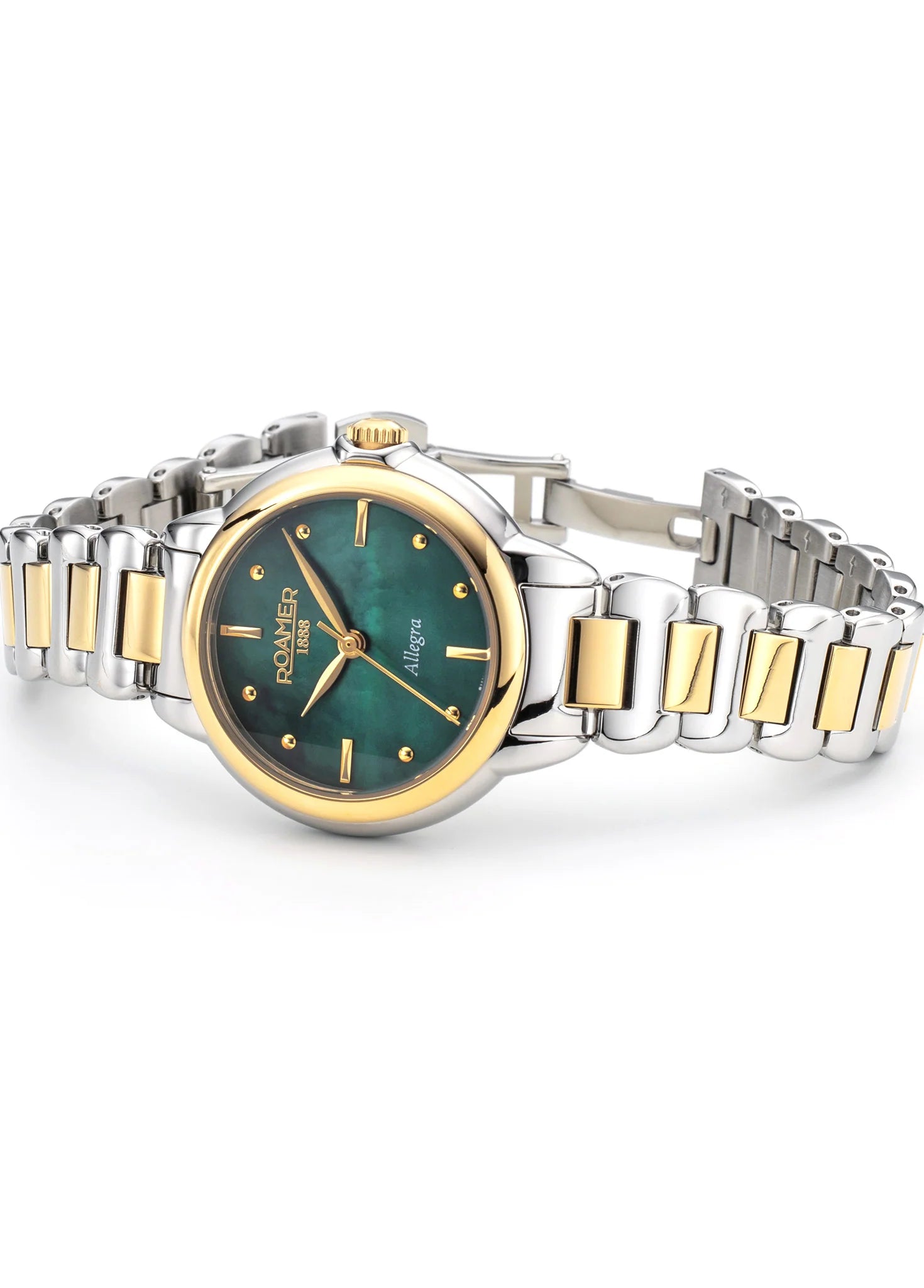 Roamer Allegra – Green MOP Dial Women's Two-Tone Watch