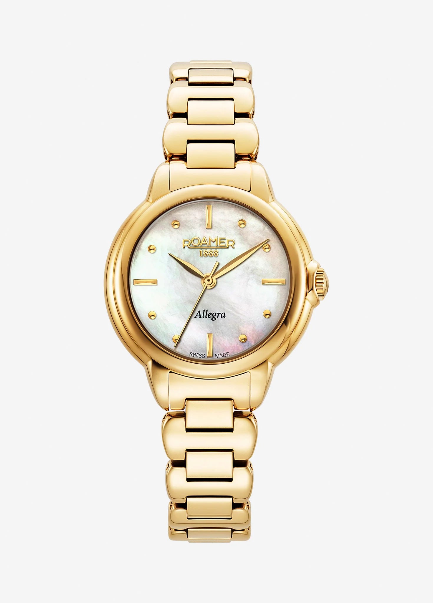 Roamer Allegra – Swiss Made, Gold Stainless Steel Bracelet
