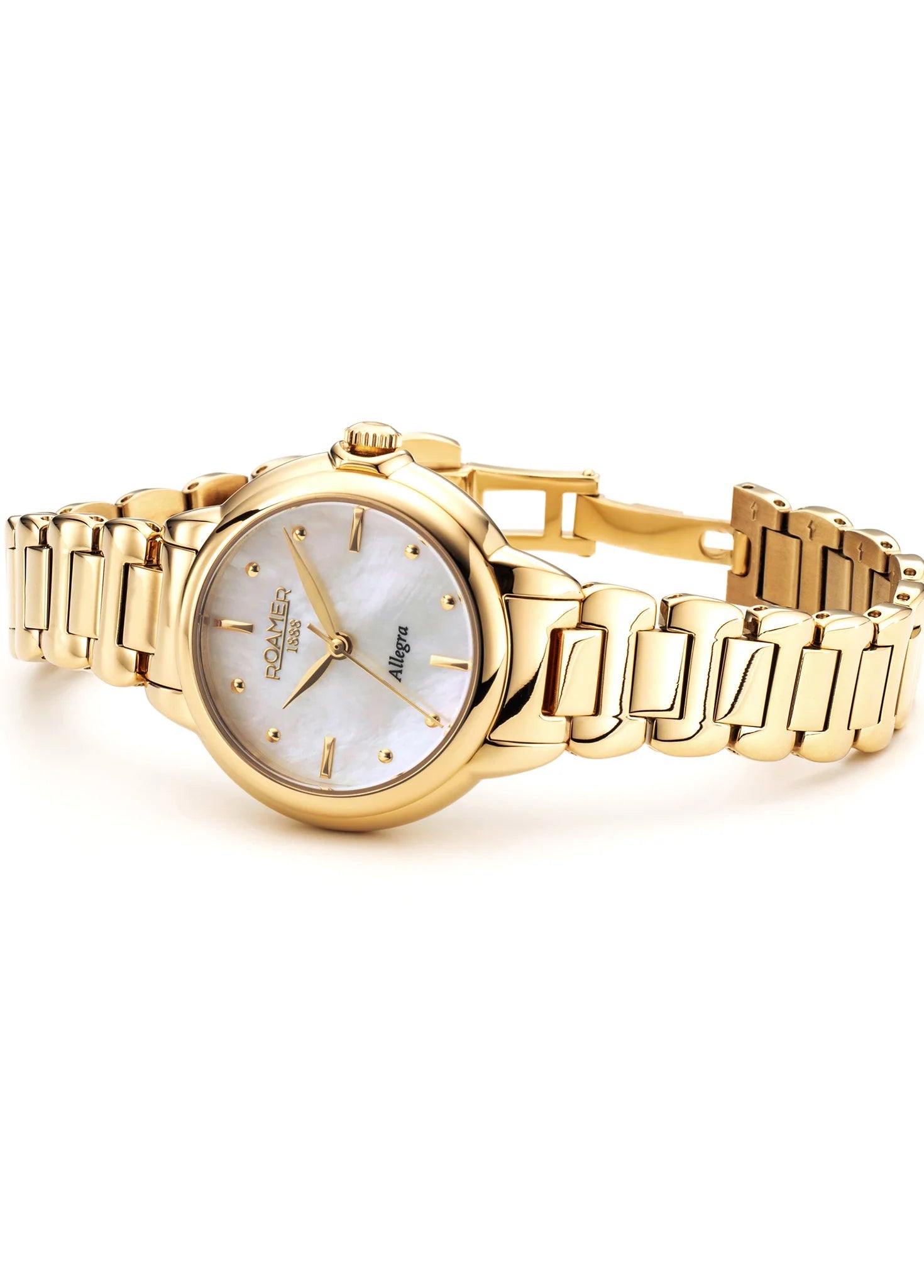 Roamer Allegra – Swiss Made, Gold Stainless Steel Bracelet