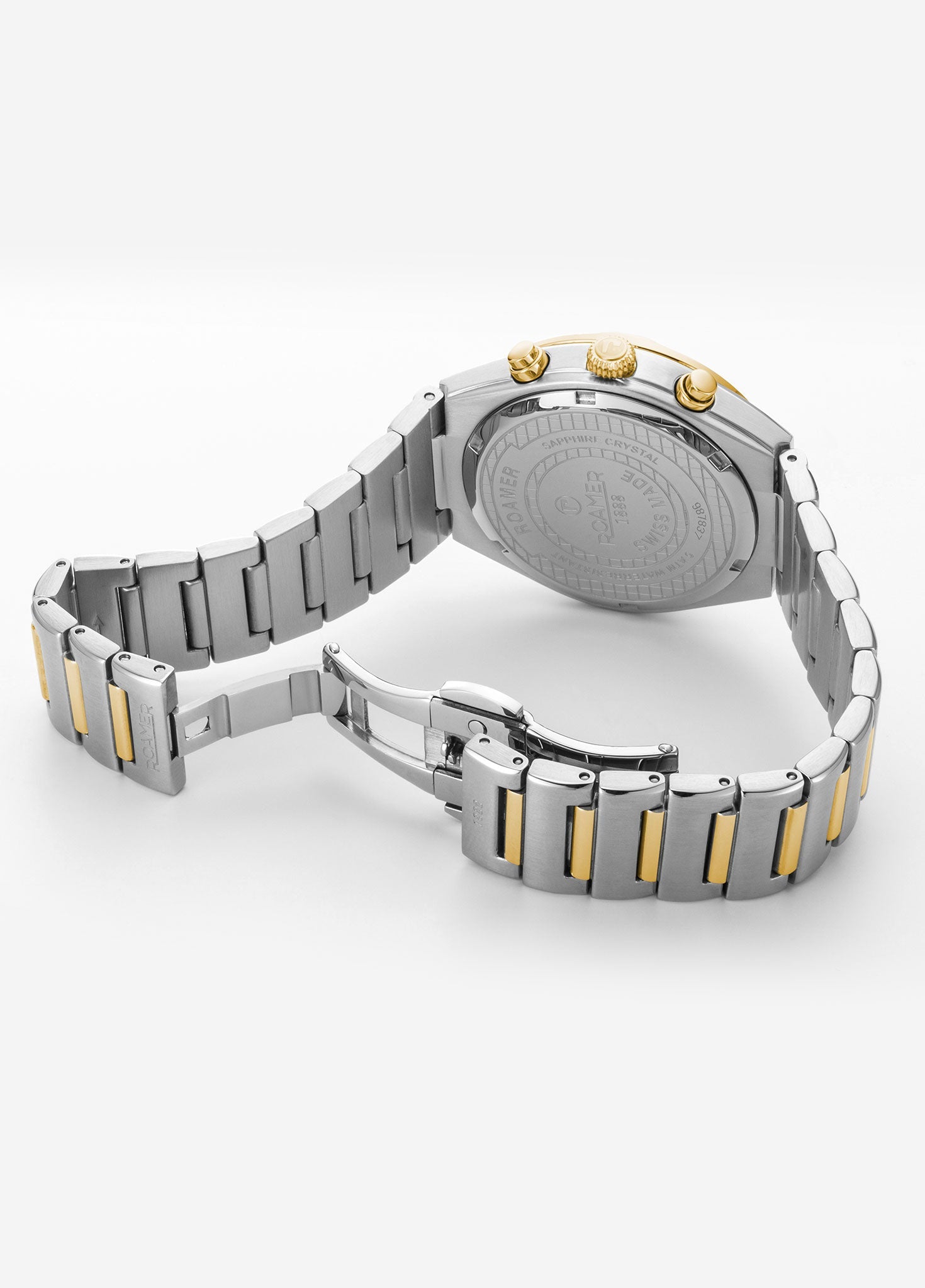 Roamer Eos Chronograph 38mm Ladies Watch – Swiss Made, Blue MOP Dial, Sapphire Glass, 100M Water Resistance