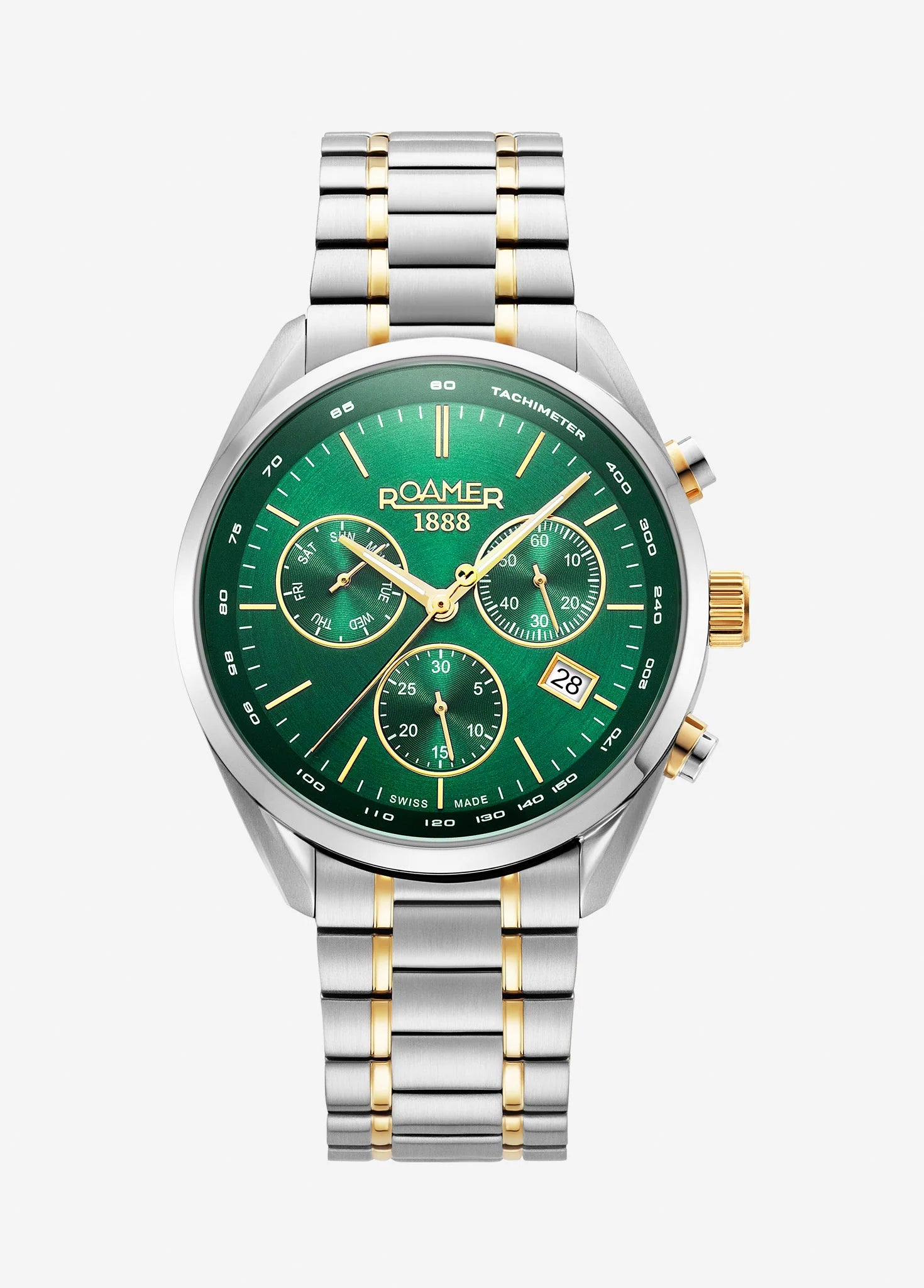 Roamer Pro Chrono – 43.5mm Men's Chronograph, Green Dial