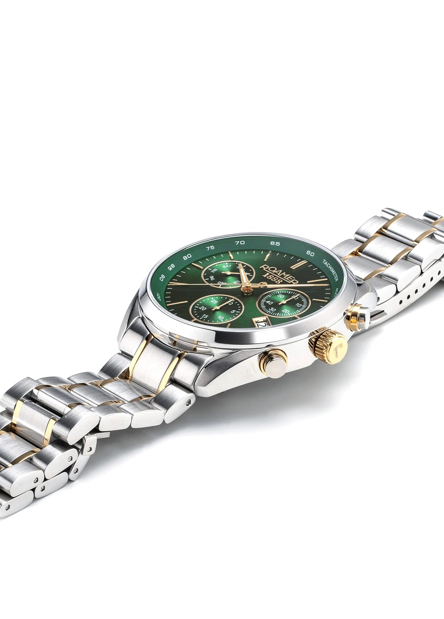Roamer Pro Chrono – 43.5mm Men's Chronograph, Green Dial