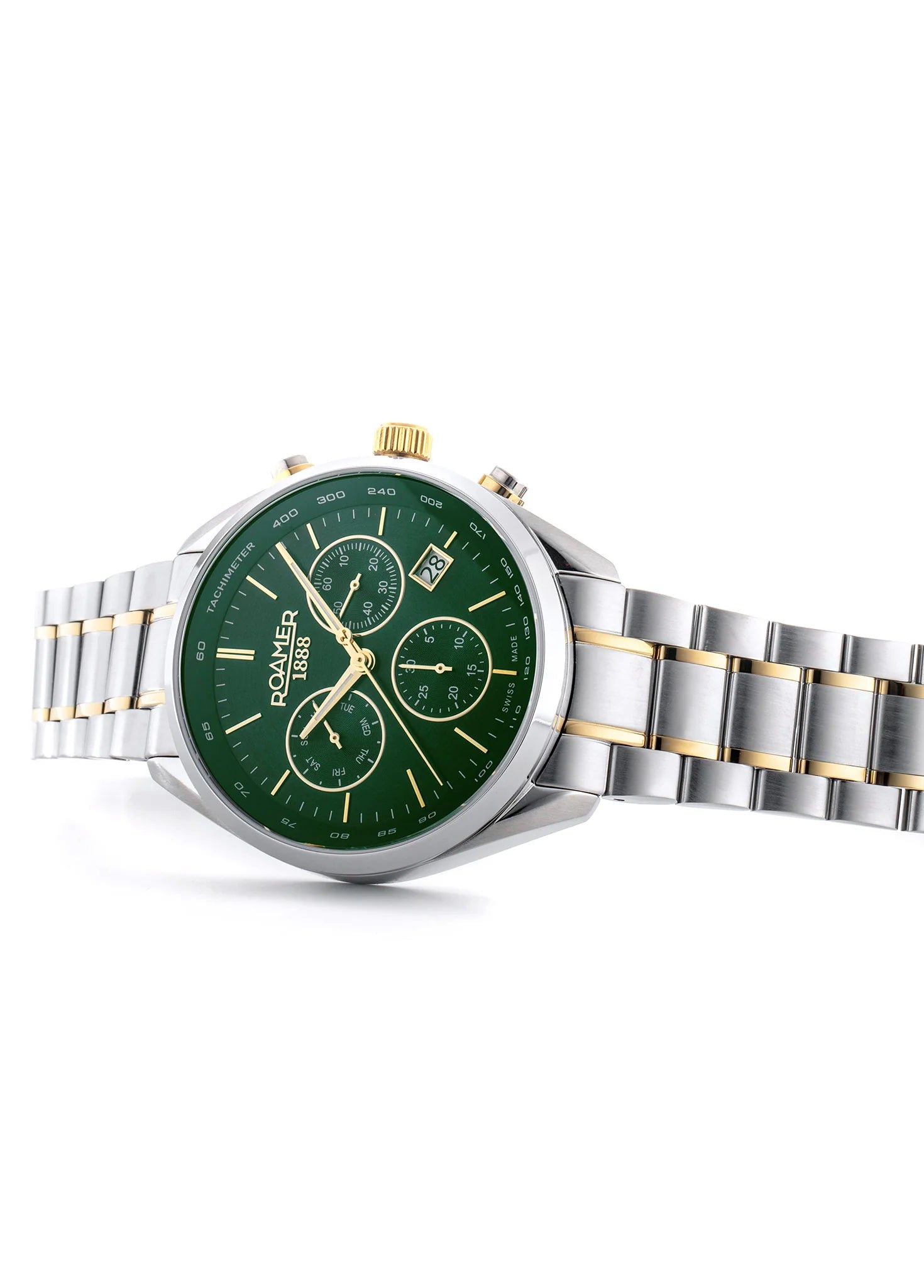 Roamer Pro Chrono – 43.5mm Men's Chronograph, Green Dial