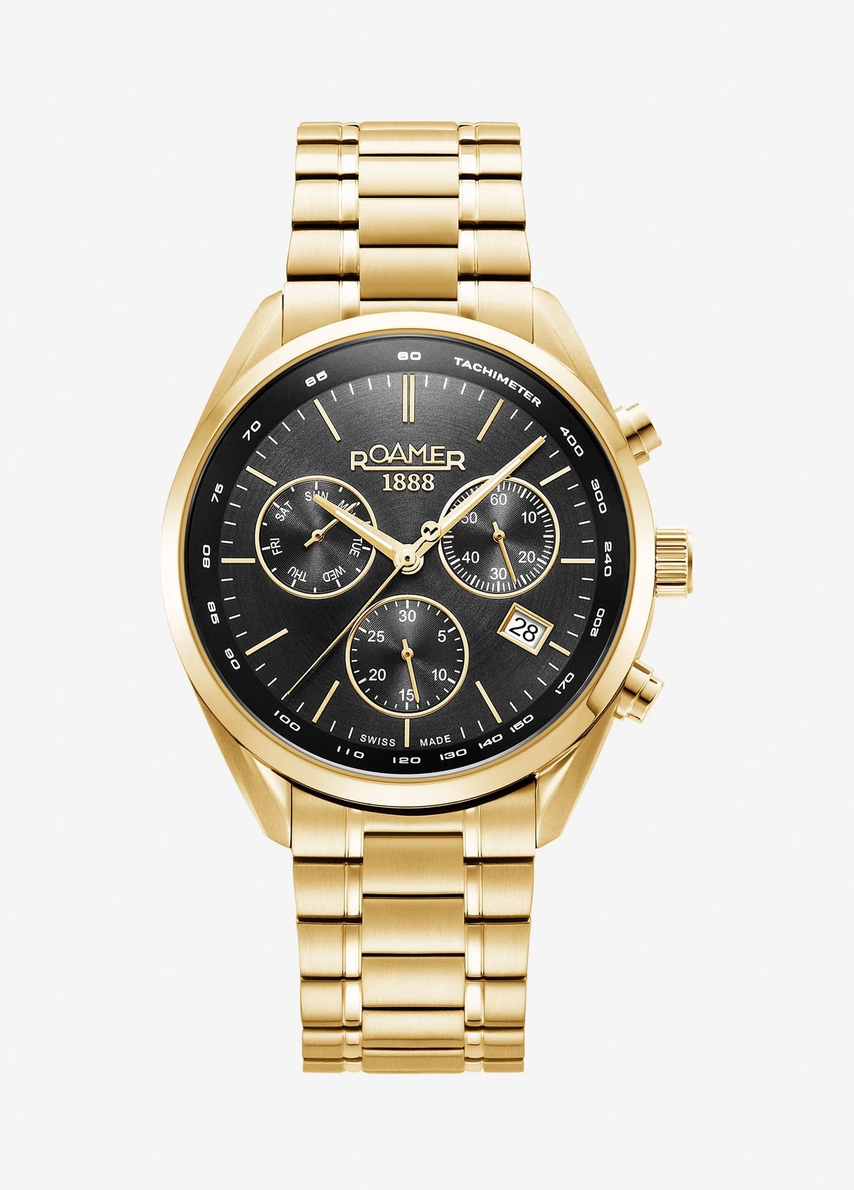 Roamer Pro Chrono – 43.5mm Men's Chronograph, Black Dial