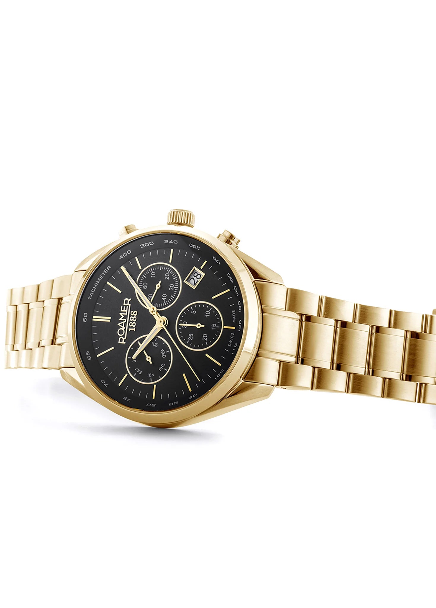 Roamer Pro Chrono – 43.5mm Men's Chronograph, Black Dial