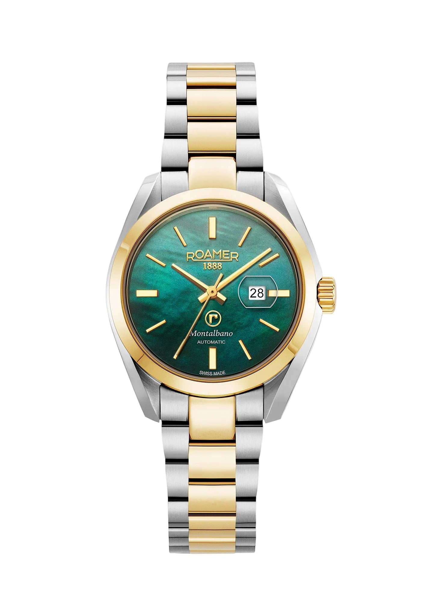 Roamer Montalbano – Two-Tone 31mm Ladies Automatic, Green MOP Dial