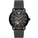 Emporio Armani Meccanico Automatic Men's Black Dial Black Stainless Steel 43 mm Watch AR60025