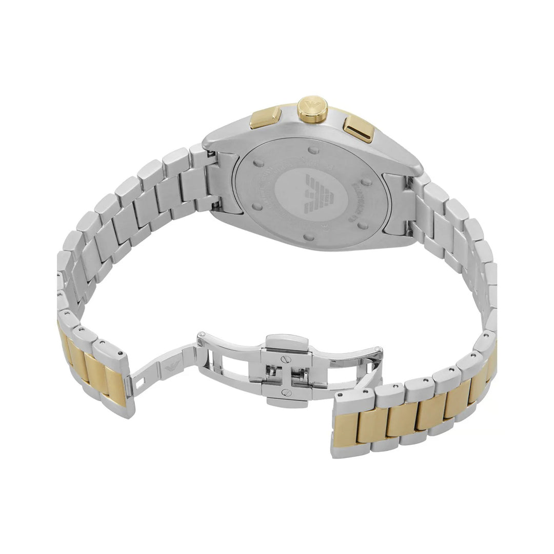 Emporio Armani AR11605 Two Tone Chronograph Cream Dial 43mm Mens Watch