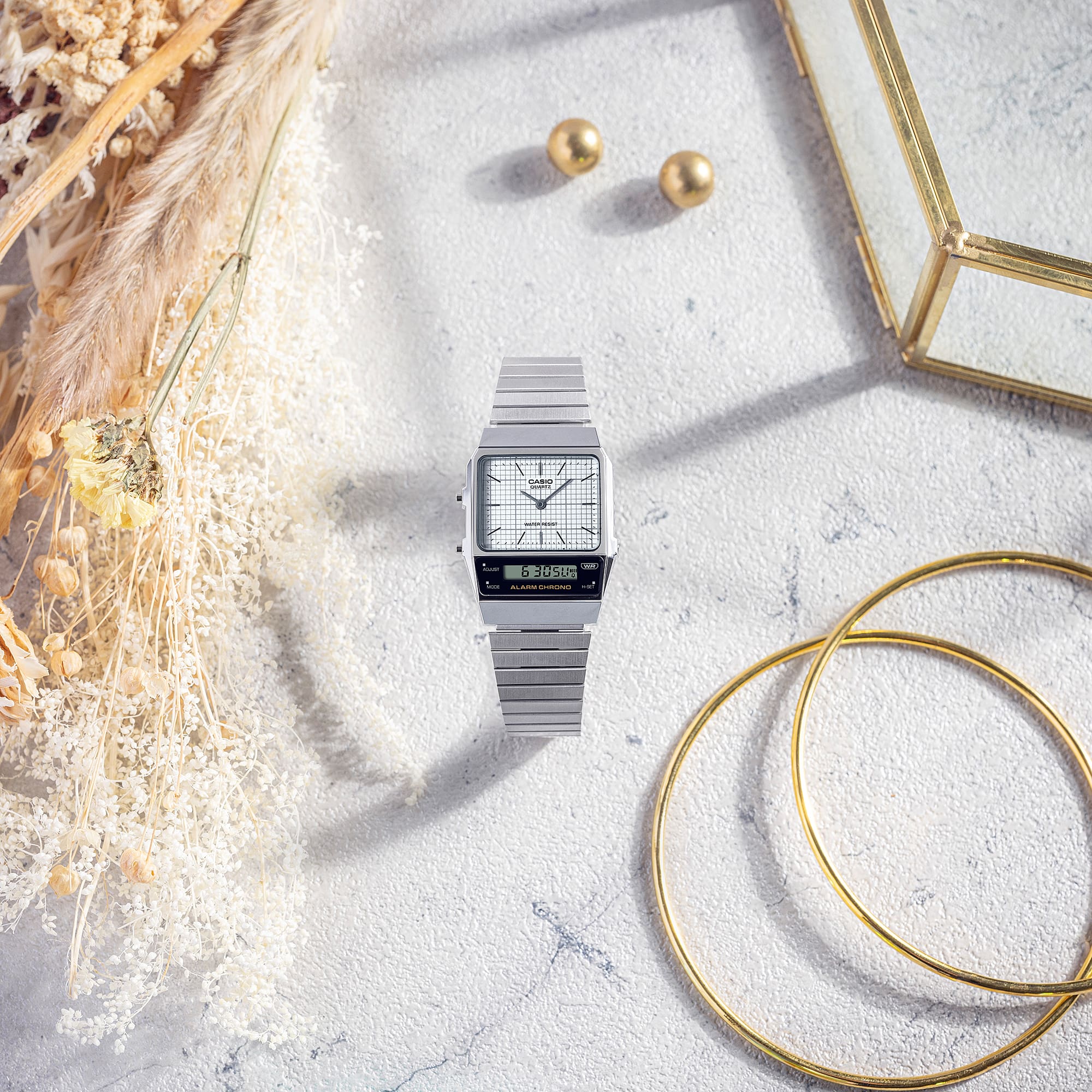 Casio Vintage AQ-450WG-9A 40.7mm Ana-Digi Quartz Unisex Watch