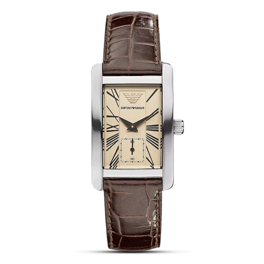 Emporio Armani AR0154 Classic Beige Dial 34mm Mens Watch
