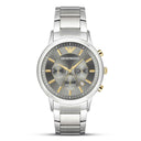 Emporio Armani AR11047 Renato Grey Dial Stainless Steel 43 mm Mens Watch