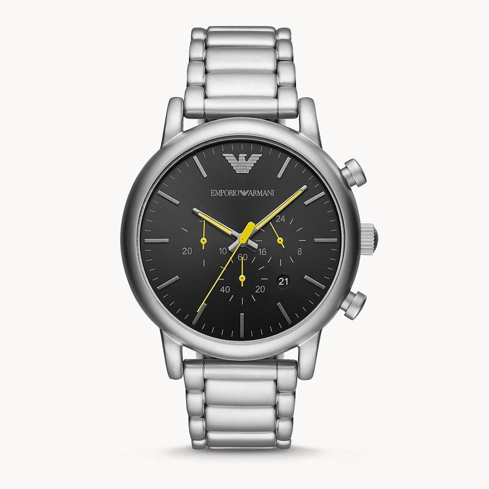 Emporio Armani Luigi 46mm Quartz Black Dial Men's Watch AR11324