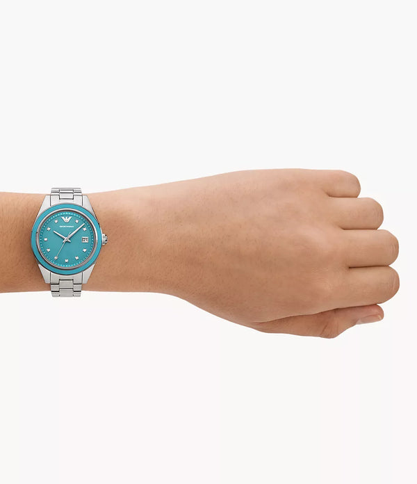 Emporio Armani Leo AR11545 Quartz 36 mm Blue Dial Ladies Watch