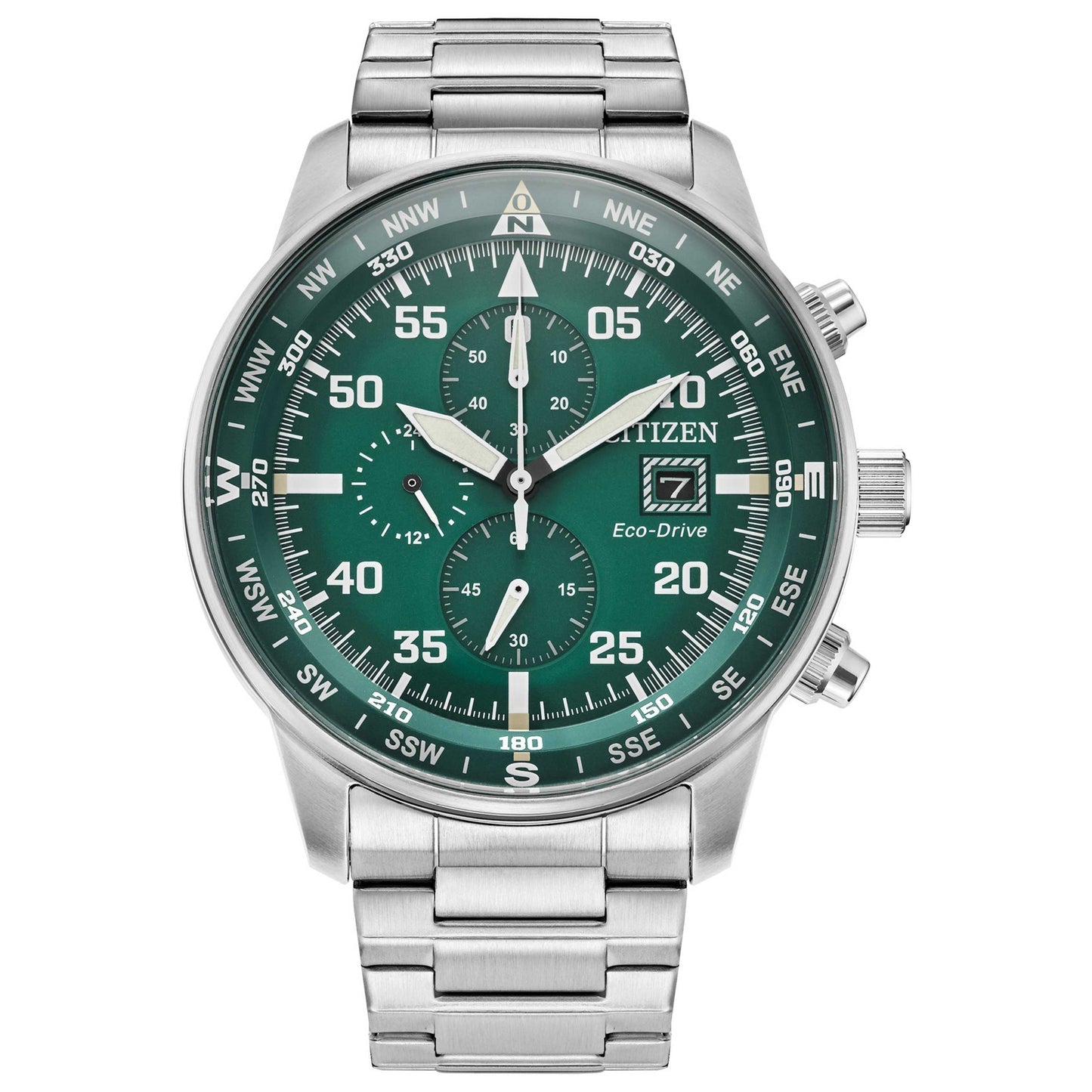 Citizen Brycen 44mm Eco-Drive Solar Green Dial Men’s Watch – CA0699-59X
