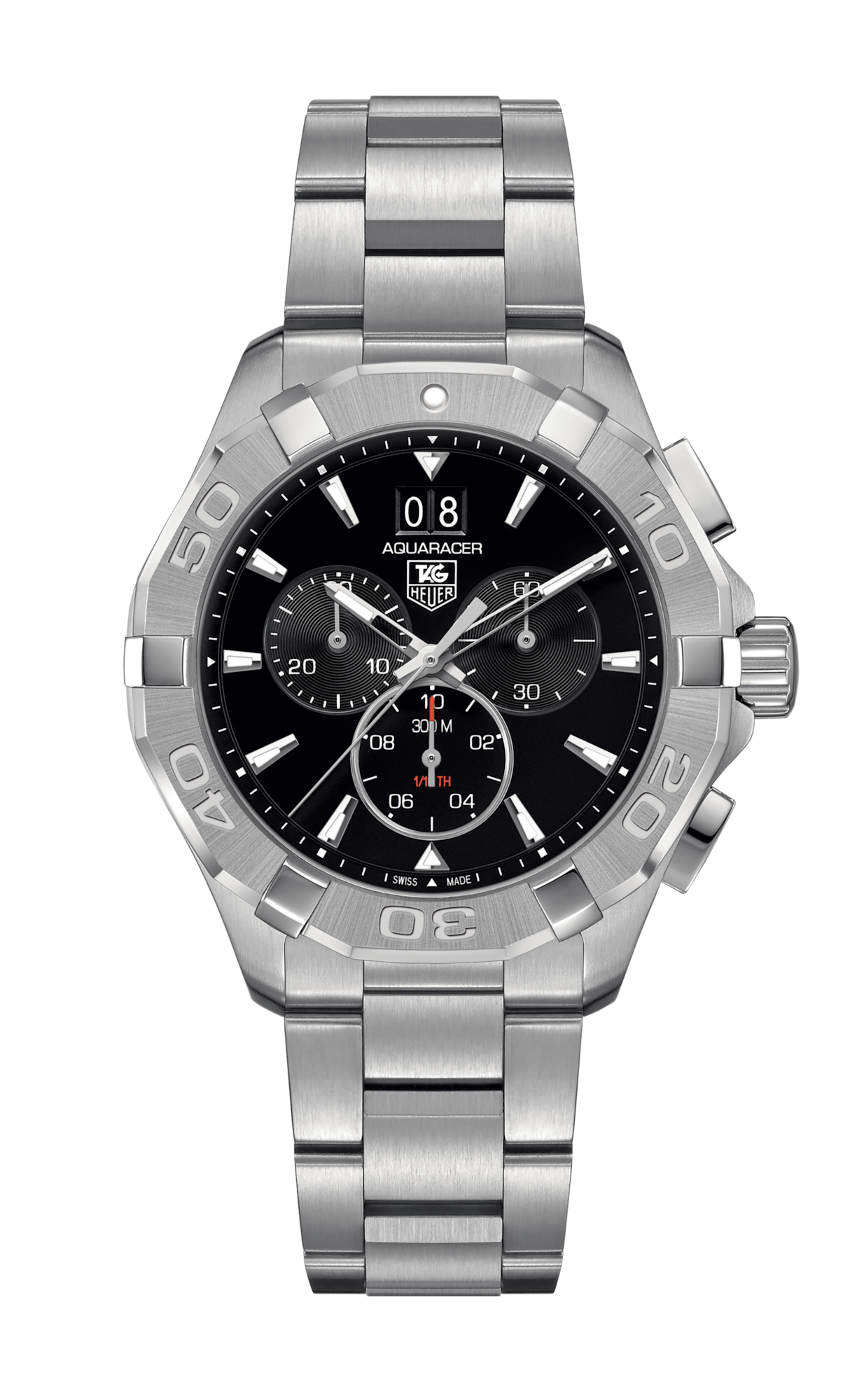 Tag Heuer Aquaracer 300M Chronograph 43mm Black Dial Steel Men's Watch CAY1110.BA0927