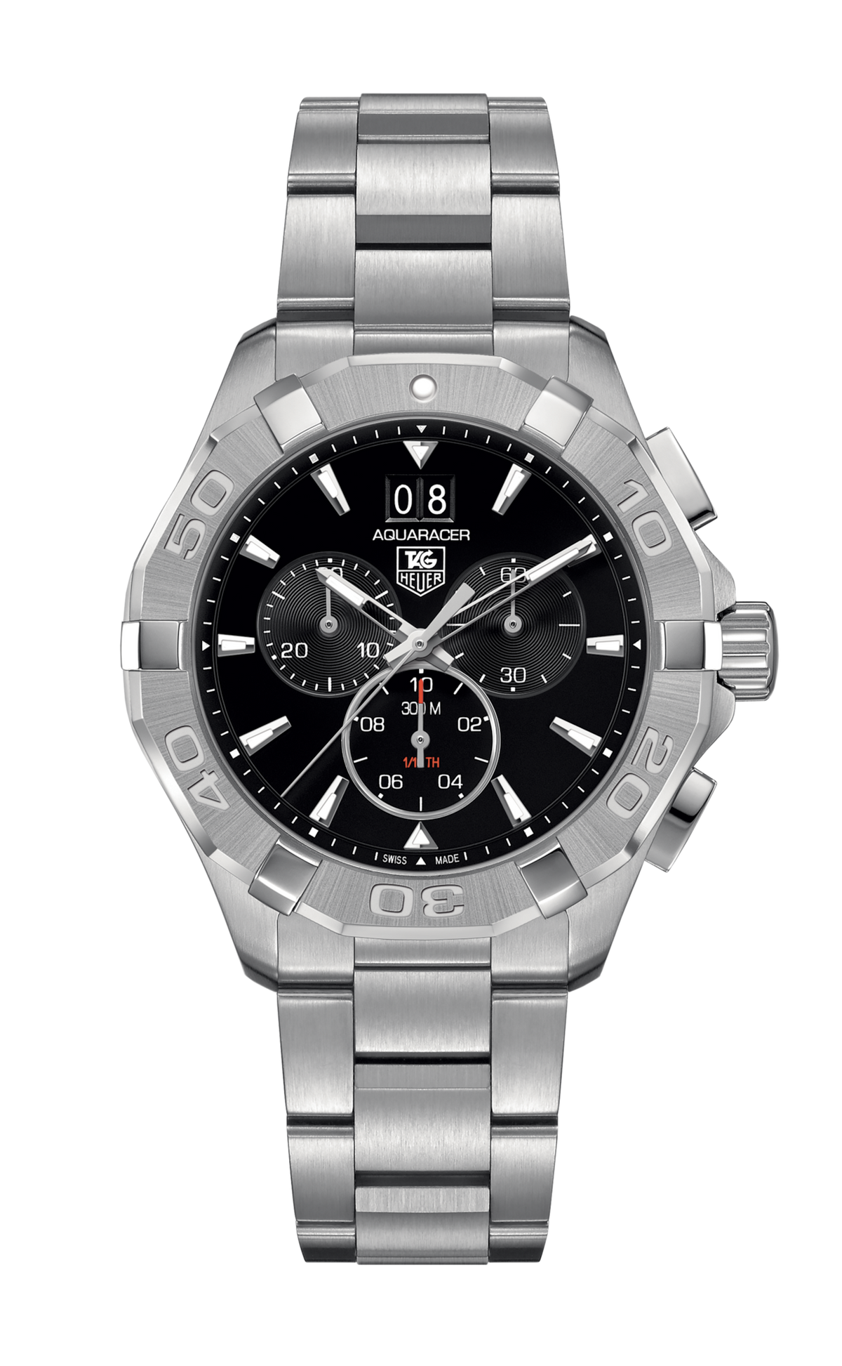 Tag Heuer Aquaracer 300M Chronograph 43mm Black Dial Steel Men's Watch CAY1110.BA0927