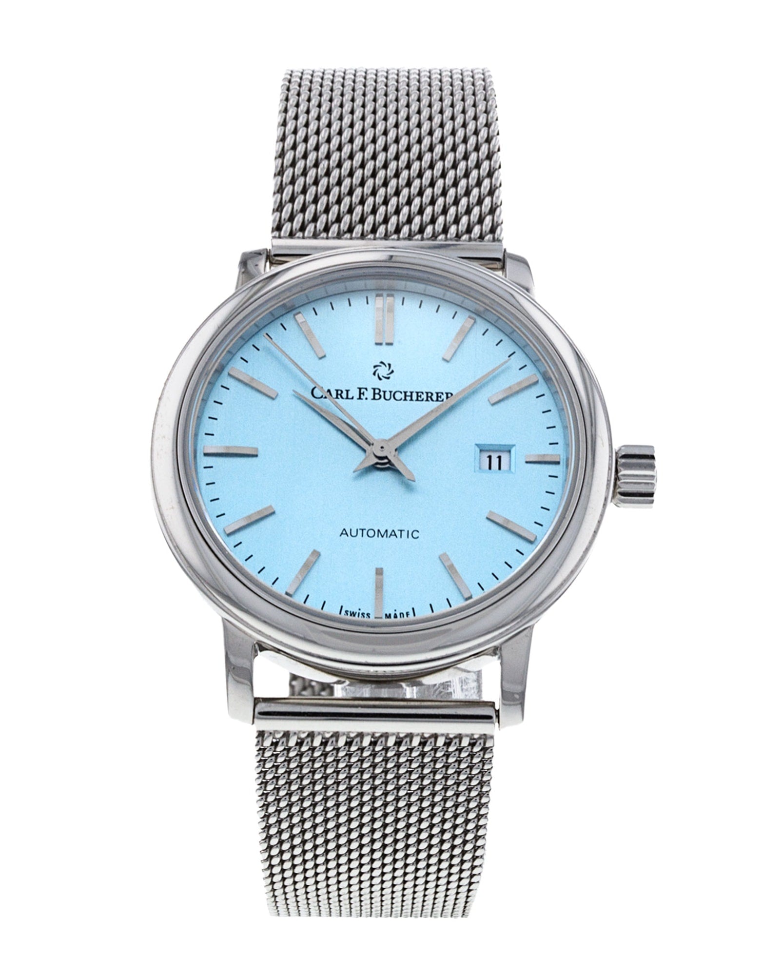 Carl F. Bucherer Adamavi Women's 31mm Automatic Watch 00.10320.08.53.21 – Swiss Made, Blue Dial, Stainless Steel Case & Bracelet, 30M Water Resistance