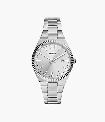 Fossil Scarlette ES5300 Quartz 38mm Silver Dial Ladies Watch