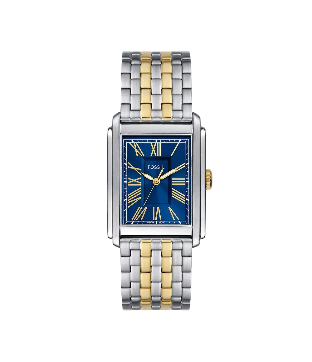 Fossil Carraway FS6010 Quartz 42 mm Blue Dial Two-Tone Men’s Watch