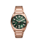 Fossil Everett FS6074 Quartz 42 mm Green Dial Rose Gold-Tone Men’s Watch