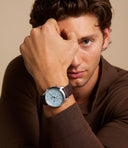 Fossil Neutra FS6109 Chronograph 44mm Blue Dial Brown Leather Men’s Watch