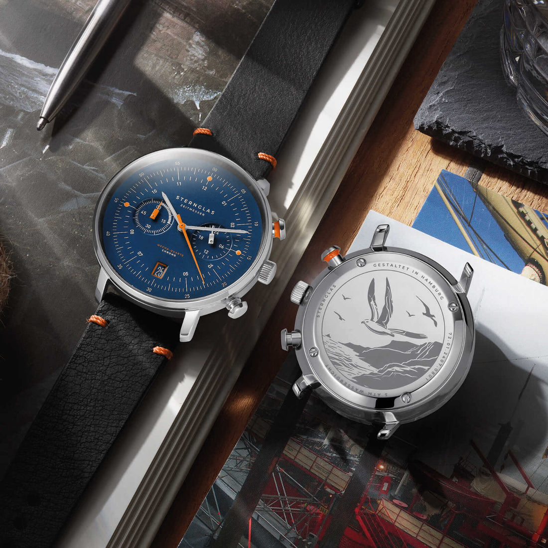 Sternglas Hamburg Chrono Küste Edition Men's 42 mm Quartz Watch