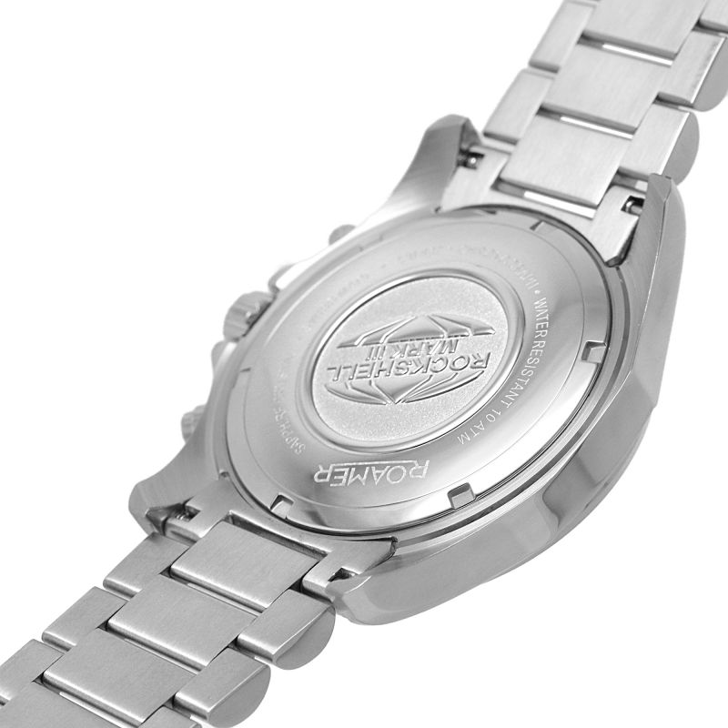 Roamer Rockshell Mark III Chronograph 44 mm Men's Battery Watch – Blue Dial, Swiss Movement