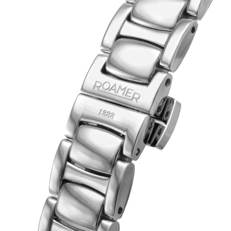 Roamer Lady Mermaid Ladies 36mm Battery Watch – White Mother of Pearl Dial, Stainless Steel Bracelet, Swiss Quartz Movement, 50m Water Resistance